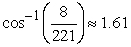 <strong>Compute the angle between the vectors. Round your answer to two decimal places. </strong> A) B) C) D)