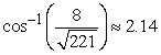 <strong>Compute the angle between the vectors. Round your answer to two decimal places. </strong> A) B) C) D)