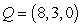 <strong>Find the distance from the point Q to the given line. Round to the nearest thousandth. , line through and </strong> A) 17.117 B) 1.018 C) 17.647 D) 14.314