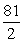<strong>Find the indicated area. Area of the parallelogram with two adjacent sides formed by and </strong> A) B) 45 C) 81 D)