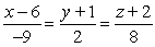 <strong>Find symmetric equations of the line through and parallel to .</strong> A) B) C) D)