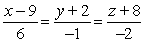 <strong>Find symmetric equations of the line through and parallel to .</strong> A) B) C) D)