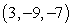 <strong>Find an equation of the given plane. The plane containing the points , and </strong> A) 3x - 9y - 7z = 82 B) 9x - 13y - 10z = 137 C) 9x - 13y - 10z = 0 D) 58x + 64y - 31z = -185