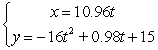 <strong>Find parametric equations for the path of a projectile launched from height ft with initial speed ft/s at angle from the horizontal.</strong> A) B) C) D)