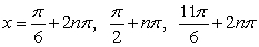 <strong>Find all solutions of .</strong> A) B) C) D)