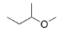 <strong>What is the common name of the following compound? </strong> A) Methyl sec-butyl ether B) Isobutyl methyl ether C) sec-Butyl methyl ether D) Butyl methyl ether