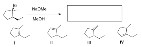 What is the major elimination product obtained from the following reaction?
