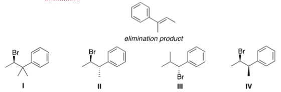 Which of the following alkyl halides would afford the indicated product upon reaction with sodium methoxide?