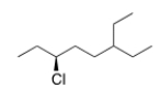 <strong>What is the IUPAC name of the following compound? </strong> A) (R)-3-Chloro-6-ethyloctane B) (S)-3-Chloro-6-ethyloctane C) (S)-6-Chloro-3-ethyloctane D) (R)-6-Chloro-3-ethyloctane