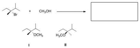 <strong>What is the product of the nucleophilic substitution reaction shown below? </strong> A) Only I B) Only II C) I and II D) None
