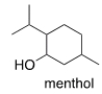 <strong>How many stereogenic centers are present in menthol? </strong> A) 1 B) 2 C) 3 D) 4