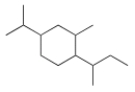 <strong>What is the IUPAC name for the following compound? </strong> A) 1-sec-Butyl-4-isopropyl-2-methylcyclohexane B) 1-Isopropyl-3-methyl-4-sec-butylcyclohexane C) 4-Isopropyl-2-methyl-1-sec-butylcyclohexane D) 1-sec-Butyl-3-isopropyl-2-methylcyclohexane