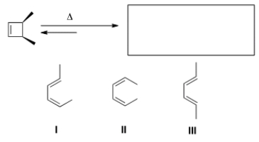 Predict the major organic product(s) of the following electrocyclic reaction.