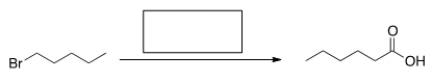 <strong>What is the missing reagent in the reaction below?  </strong> A) [1] Mg, [2] CO<sub>2</sub>, [3] acidic work-up B) [1] CO<sub>2</sub>, [2] NaOH C) [1] CO<sub>2</sub>, [2] acidic work-up D) LiAlH<sub>4</sub> <div style=padding-top: 35px> 