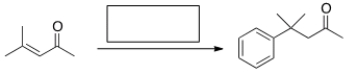 <strong>What is the missing reagent in the reaction below? </strong> A) PhMgBr then H<sub>2</sub>O B) Benzene, AlCl<sub>3</sub> C) Ph<sub>2</sub>CuLi then H<sub>2</sub>O D) PhLi then H<sub>2</sub>O