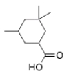 <strong>What is the correct IUPAC name of the following compound? </strong> A) 3,5,5-Trimethylcyclohexanecarboxylic acid B) 3,3,5-Trimethylcyclohexanecarboxylic acid C) 3,3,5-Trimethylcyclohexanoic acid D) 3,5,5-Trimethylcyclohexanoic acid