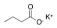 <strong>Which of the following is the correct IUPAC name for the following structure? </strong> A) Potassium propanoate B) Butanoic potassium C) Potassium propanoic D) Potassium butanoate