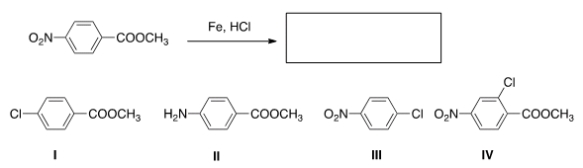 <strong>What is the product of the following reaction? </strong> A) I B) II C) III D) IV