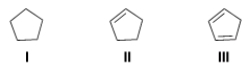 <strong>Rank the following compounds in order of decreasing acidity, starting with the most acidic. </strong> A) I > II > III B) III > II > I C) III > I > II D) I > III > II