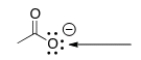 <strong>What is the hybridization around the indicated oxygen atom in the following anion? </strong> A) sp<sup>3</sup> B) sp<sup>2</sup> C) sp D) p