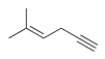 <strong>Give the IUPAC name for the following compound. </strong> A) 4-Methyl-4-penten-1-yne B) 2-Methyl-2-hexen-5-yne C) 5-Methyl-4-hexen-1-yne D) 2-Methyl-2-penten-4-yne