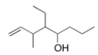 <strong>What is the IUPAC name for the following compound? </strong> A) 4-Ethyl-3-methyl-1-octen-5-ol B) 3-Ethyl-4-methyl-2-octen-5-ol C) 5-Ethyl-6-methyl-7-octen-4-ol D) 4-Ethyl-6-methyl-1-octen-5-ol