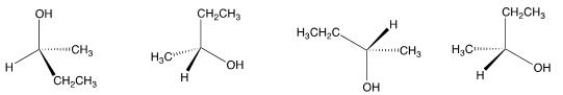 <strong>Which of the following structures has a different configuration from the other three? </strong> A)I B)II C)III D)IV
