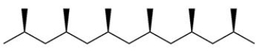 <strong>Which of the following best describes the polymer chain shown below? </strong> A)Atactic polypropylene B)Isotactic polypropylene C)Syndiotactic polypropylene D)Cross-linked polypropylene