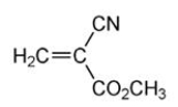 <strong>The monomer used to make superglue is shown below.Which of the following methods of polymerization is most suitable for this type of monomer? </strong> A)Free-radical chain-growth B)Cationic chain-growth C)Anionic chain-growth D)Acid-catalyzed step-growth
