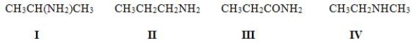 <strong>Which of the following molecules contain the same functional groups? </strong> A)I, II, IV B)I, II, III C)II, III, IV D)I, III, IV