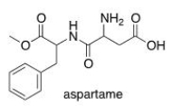<strong>Which of the following lists the correct functional groups found in aspartame, the artificial sweetener? </strong> A)Amine, aromatic, carboxylic acid, ether, ketone. B)Amine, amide, aromatic, carboxylic acid, ester. C)Amide, alcohol, aromatic, carboxylic acid, ether. D)Amine, aromatic, carboxylic acid, ester, nitrile.