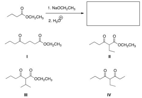 What is the product of the following Claisen reaction?  