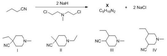 What is the structure of X, product of the following reaction?