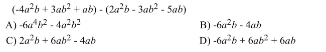 Subtract the polynomials.