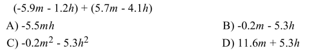 Add the polynomials.  