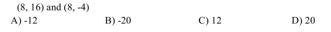 Use the distance formula to find the distance between the two points.