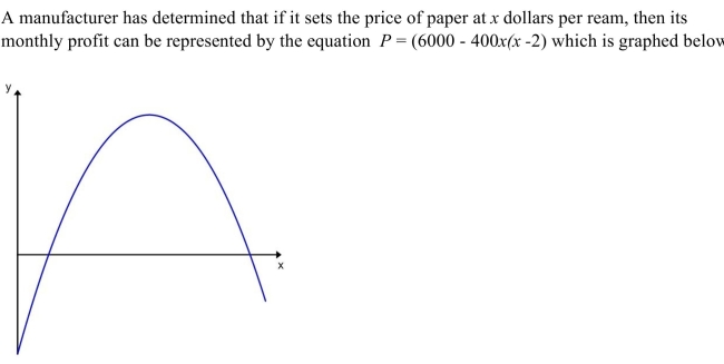 a. Determine the y-intercept of this graph and explain what it means. b. Determine the x-intercepts of this graph and explain what they mean. he