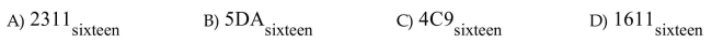 Convert the binary number to hexadecimal. (The subscript is omitted since it's understoodthat the number is binary.) 10011001001