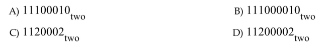 Convert the hexadecimal number to binary. (The subscript 16 is omitted since it's understood that the number is hexadecimal.) E2