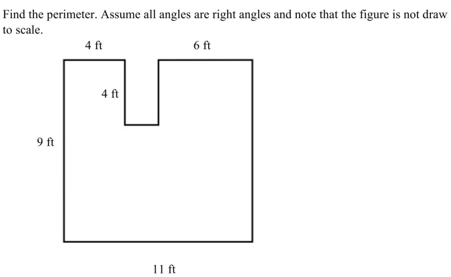 <strong> </strong> A) 48 ft B) 34 ft C) 42 ft D) 58 ft