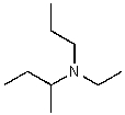 <strong>What alkyl groups make up the following 3<sup>o</sup> amine? </strong> A) sec-butyl,ethyl,propyl B) isobutyl,isopropyl,ethyl C) sec-butyl,ethyl,isopropyl D) butyl,ethyl,propyl E) None of these
