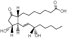 <strong>Which functional group is not contained in prostaglandin E<sub>1</sub>? Prostaglandin E<sub>1</sub></strong> A) Ketone B) 2 \degree alcohol C) 3 \degree alcohol D) Carboxylic acid E) Alkene