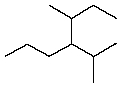 <strong>An IUPAC name for is:</strong> A) 5-Methyl-4-(1-methylpropyl)hexane B) 2-Methyl-3-(1-methylpropyl)hexane C) 2-Methyl-3-(2-methylpropyl)hexane D) 3-Methyl-4-(1-methylethyl)heptane E) 5-Methyl-4-(1-methylethyl)heptane