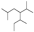<strong>An IUPAC name for is:</strong> A) 3-Isobutyl-2,4-dimethylhexane B) 3-sec-Butyl-2,5-dimethylhexane C) 4-sec-Butyl-2,5-dimethylhexane D) 4-Isopropyl-2,5-dimethylheptane E) 4-Isopropyl-3,6-dimethylheptane