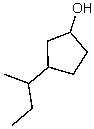 <strong>The correct IUPAC name for the following compound is: </strong> A) 1-Hydroxy-3-sec-butylcyclopentane B) 3-sec-Butyl-1-cyclopentanol C) 1-sec-Butyl-3-cyclopentanol D) 4-sec-Butyl-1-cyclopentanol E) 3-Isobutyl-1-cyclopentanol