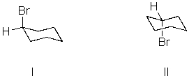 <strong>I and II are: </strong> A) constitutional isomers. B) enantiomers. C) identical. D) diastereomers. E) not isomeric.