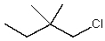<strong>Which alkyl chloride,though primary,is essentially unreactive in S<sub>N</sub>2 reactions?</strong> A) B) C) D) E)
