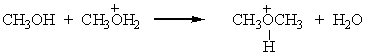 <strong>Identify the leaving group in the following reaction: </strong> A) CH<sub>3</sub>OH B) CH<sub>3</sub>OH<sub>2</sub><sup>+</sup> C) CH<sub>3</sub>OCH<sub>3</sub> D) H<sub>2</sub>O E) None of these