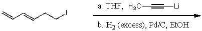 Predict the product(s)for the following reaction sequence.