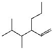 <strong>The correct IUPAC name for the following compound is: </strong> A) 4,5-Dimethyl-3-propyl-2-hexene B) 4,5-Dimethyl-3-propyl-1-hexene C) 3-(2,3-Dimethylpropyl)-1-hexene D) 2,3-Dimethyl-4-isopropyl-5-hexene E) 2,3-Dimethyl-4-propyl-5-hexene
